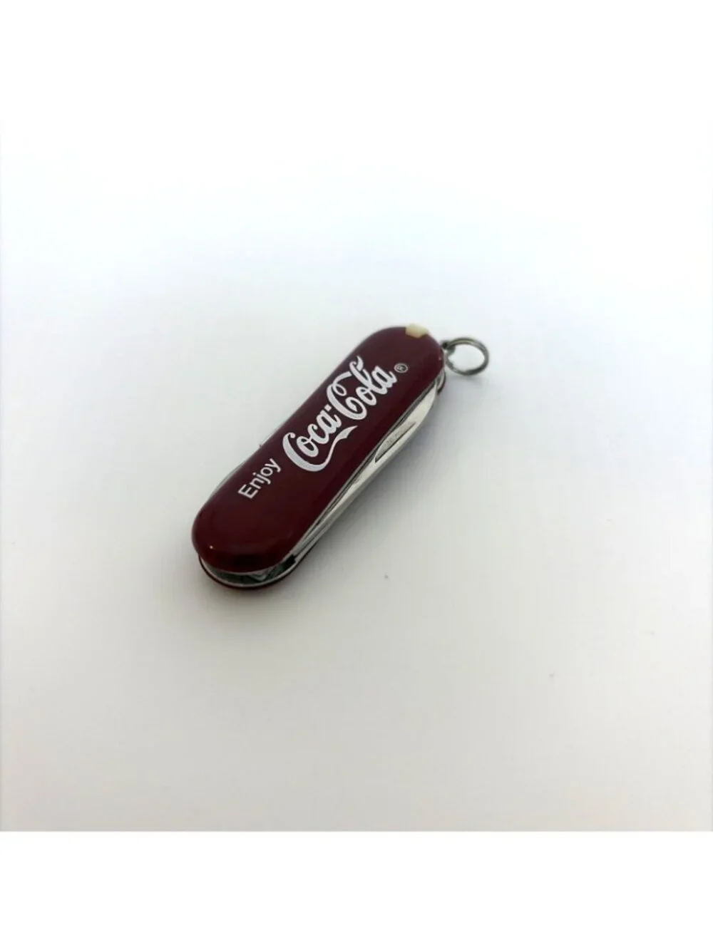 Vintage Coca-Cola Swiss Army Style Keychain Pocket Knife Scissors File w/ Box